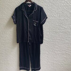 Juicy Couture Pajama Set Sz L  Crown Embellished Logos